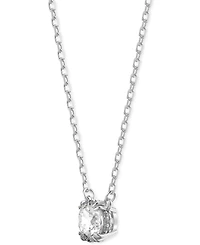 Swarovski Silver-Tone 2-Pc. Set Crystal Earrings and Necklace, 14-7/8" + 2" extender