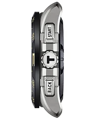 Tissot Men's Swiss T-Touch Connect Solar Beige Textile & Leather Strap Smart Watch 48mm