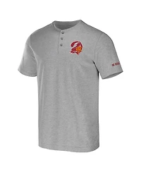 Men's Nfl x Darius Rucker Collection by Fanatics Heather Gray Tampa Bay Buccaneers Henley T-shirt