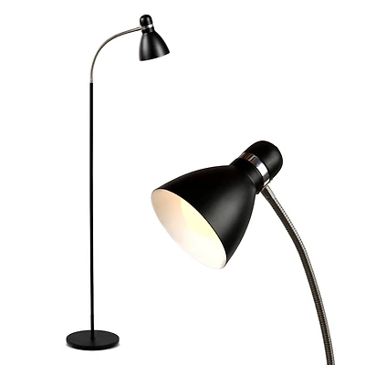 Avery Adjustable Gooseneck Led Reading Floor Lamp (63"), Light Bulb Included