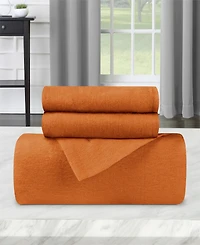 Superior Solid 3-Piece Duvet Cover Set, Full/Queen