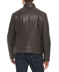 Cole Haan Men's Faux-Leather Motto Jacket