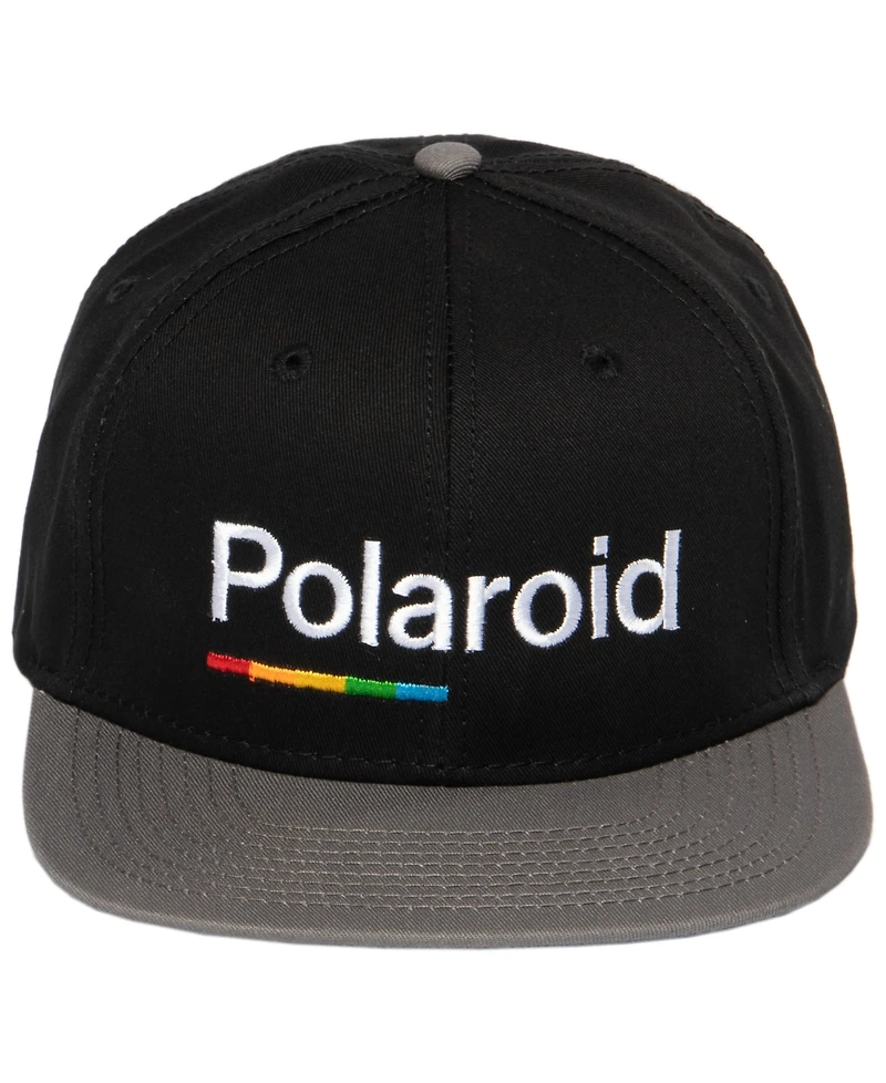 Polaroid Men's Flat Bill Snapback Baseball Adjustable Cap