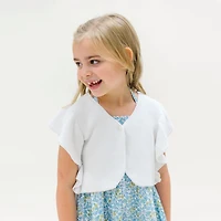 Hope & Henry Girls Ruffle Sleeve Sweater Vest