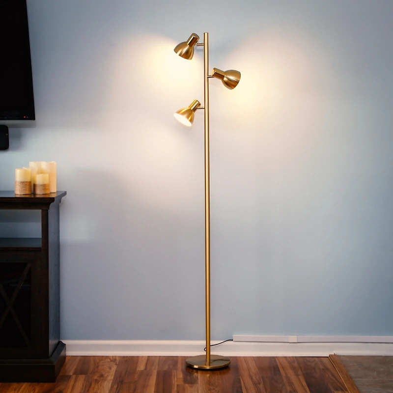 Ethan 65.5" Led Tree Floor Lamp with Adjustable Rotating Heads