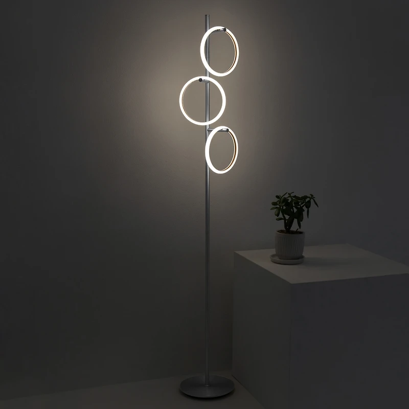 Saturn 66" Led Tree Floor Lamp with 3 Removeable Light Rings