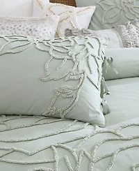 Peri Home Chenille Rose Green 3 Piece Comforter Set, King