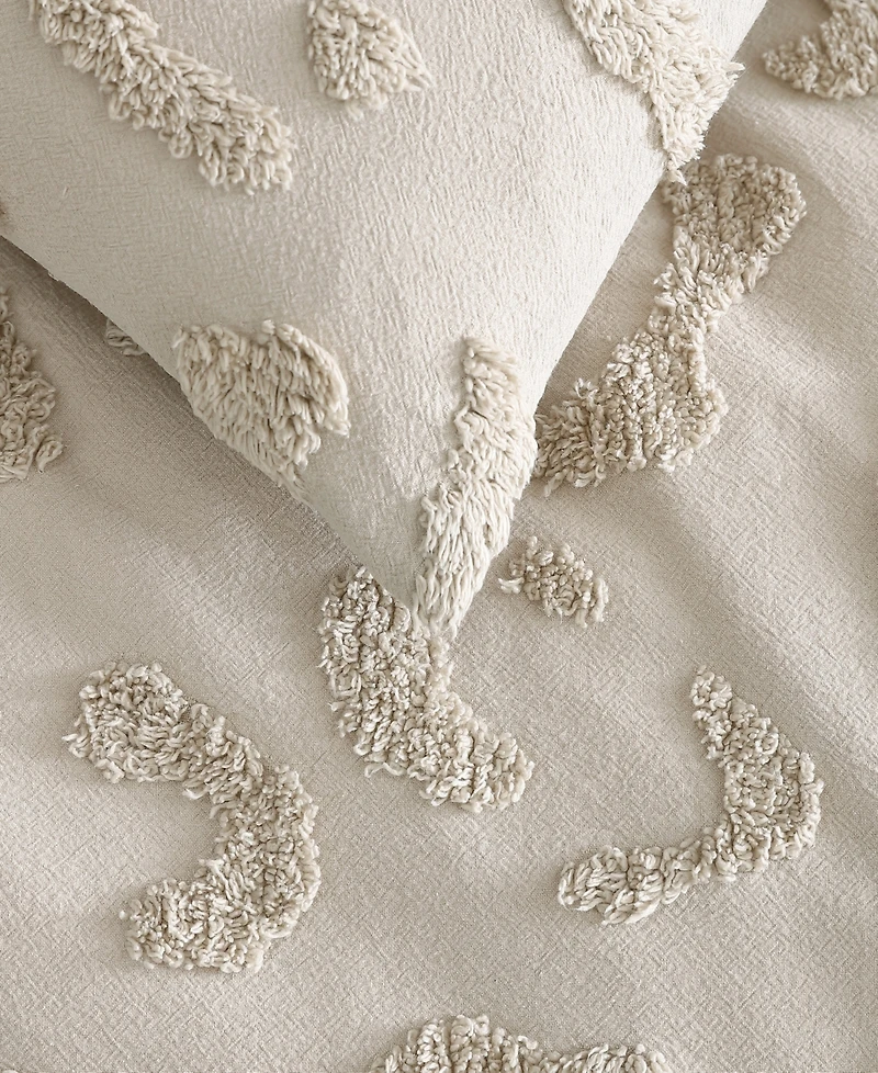 Peri Home Chenille Leopard Linen 3 Piece Comforter Set, Full/Queen