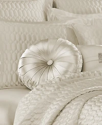 J Queen New York Satinique Tufted Decorative Pillow, 15" Round