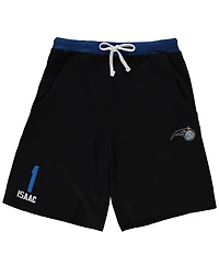 Men's Jonathan Isaac Black Orlando Magic Big and Tall French Terry Name and Number Shorts