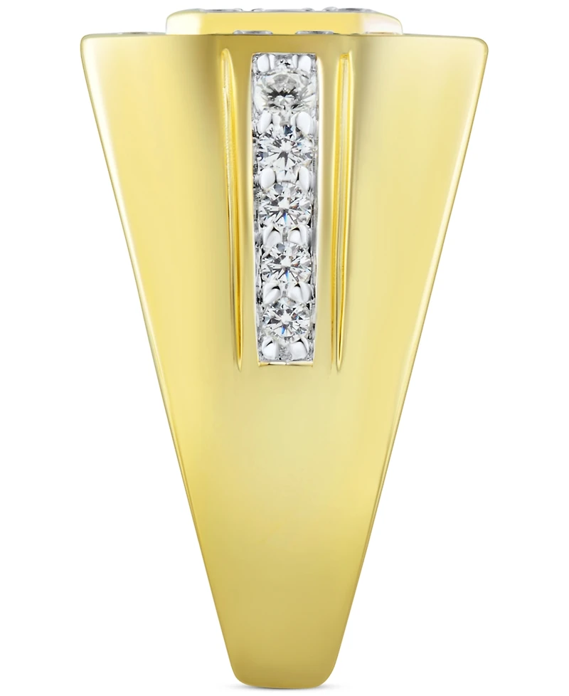 Grown With Love Men's Lab Grown Diamond Cluster Ring (1-1/2 ct. t.w.) in 10k Gold