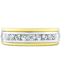 Grown With Love Men's Lab Diamond Band (1/2 ct. t.w.) 10k Two-Tone Gold