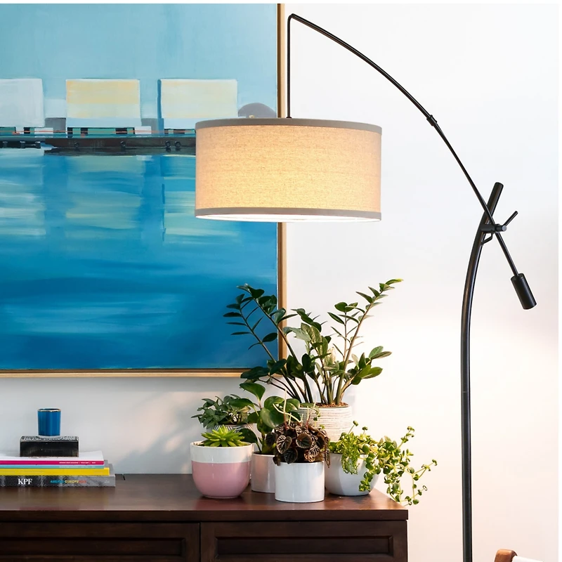Grayson 84" Led Arc Floor Lamp with Adjustable Arm