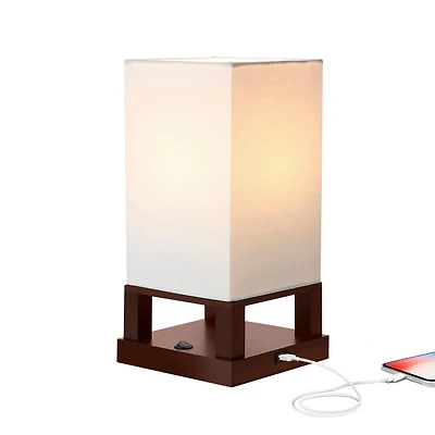 Maxwell Table Modern Led Nightstand Lamp with Usb Port (14"), Bulb Included