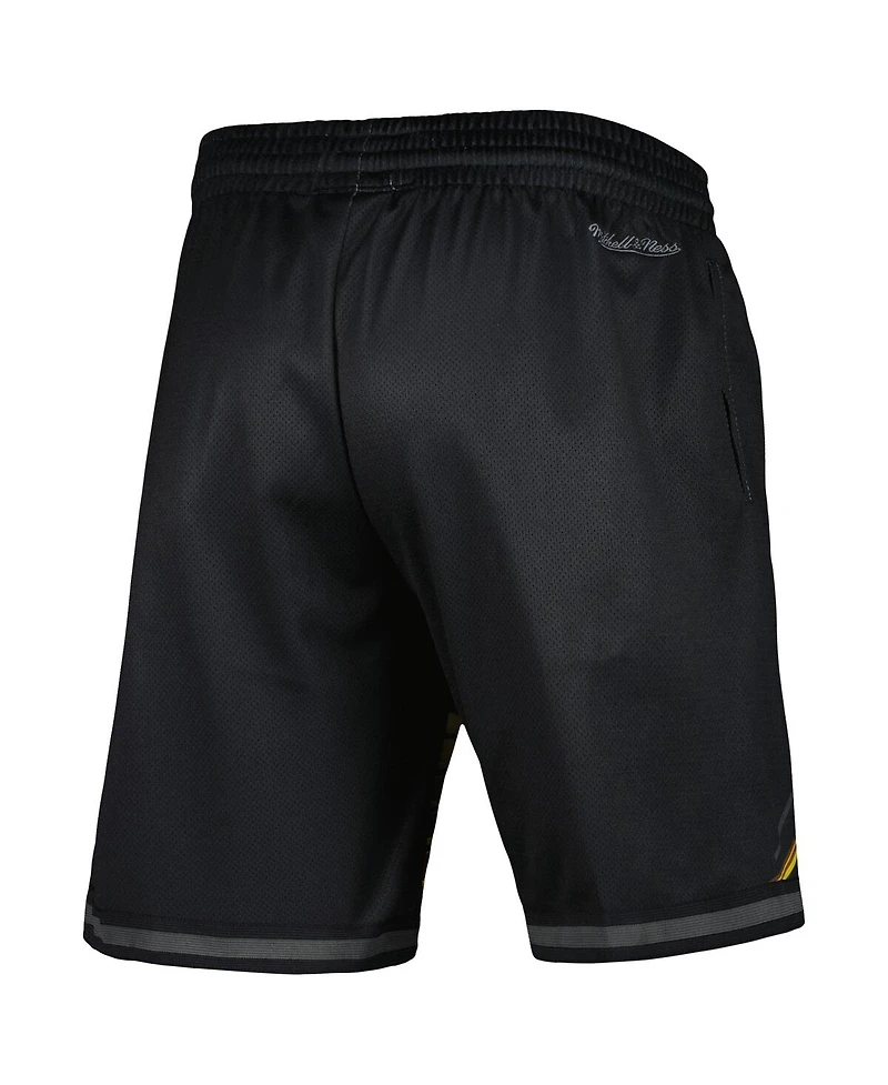Men's Mitchell & Ness Black Golden State Warriors Big Face 4.0 Fashion Shorts