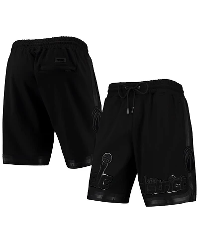 Men's Pro Standard Washington Wizards Triple Black Gloss Shorts