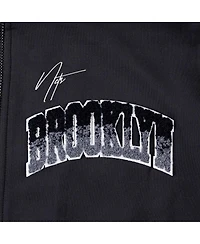 Men's Pro Standard Black Brooklyn Nets Hometown Mock Neck Full-Zip Track Jacket