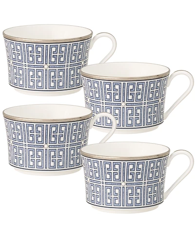 Noritake Infinity Blue 4 Piece Cup Set, Service for 4