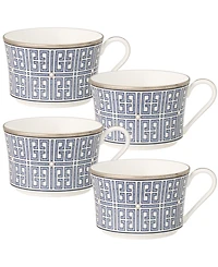 Noritake Infinity Blue 4 Piece Cup Set, Service for 4