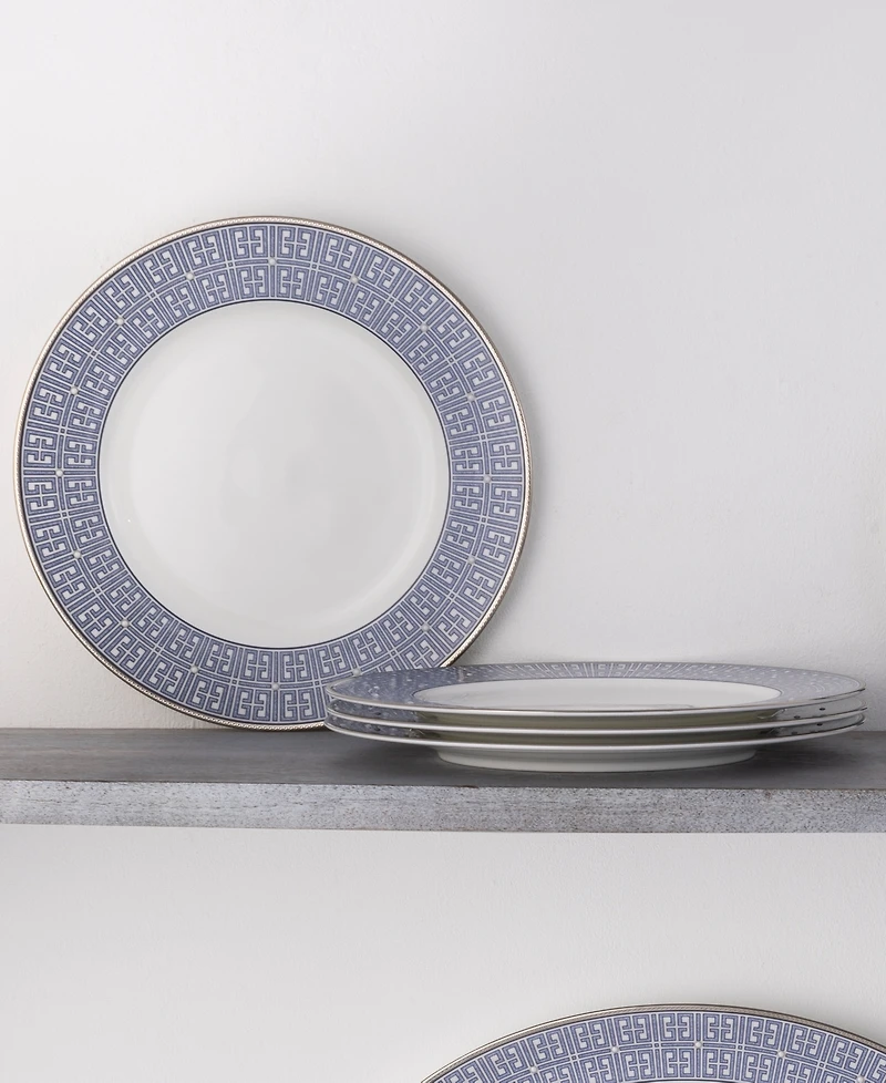 Noritake Infinity Blue 4 Piece Dinner Plate Set, Service for 4
