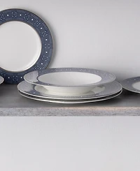 Noritake Infinity Blue 4 Piece Soup Bowl Set 12 oz, Service for 4