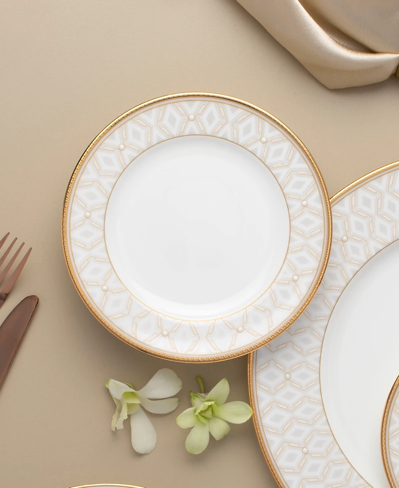 Noritake Noble Pearl Set Of 4 Bread Butter/Appetizer Plates, 6-1/2"