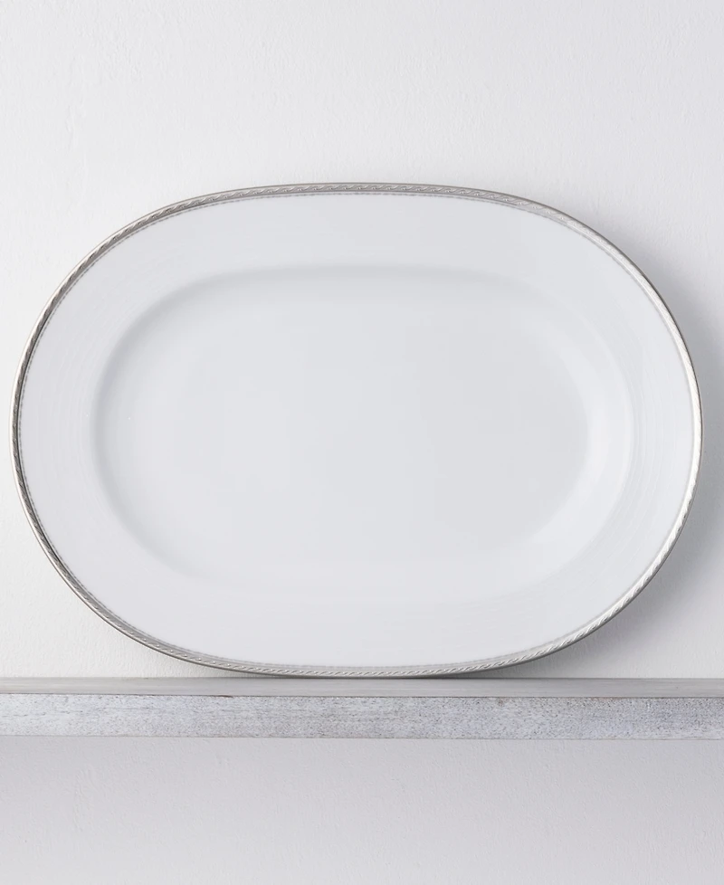 Noritake Whiteridge Platinum Oval Platter