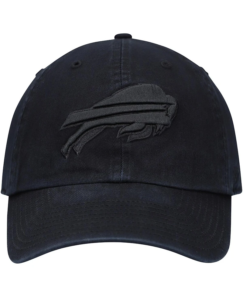 Men's '47 Black Buffalo Bills Team Tonal Clean Up Adjustable Hat