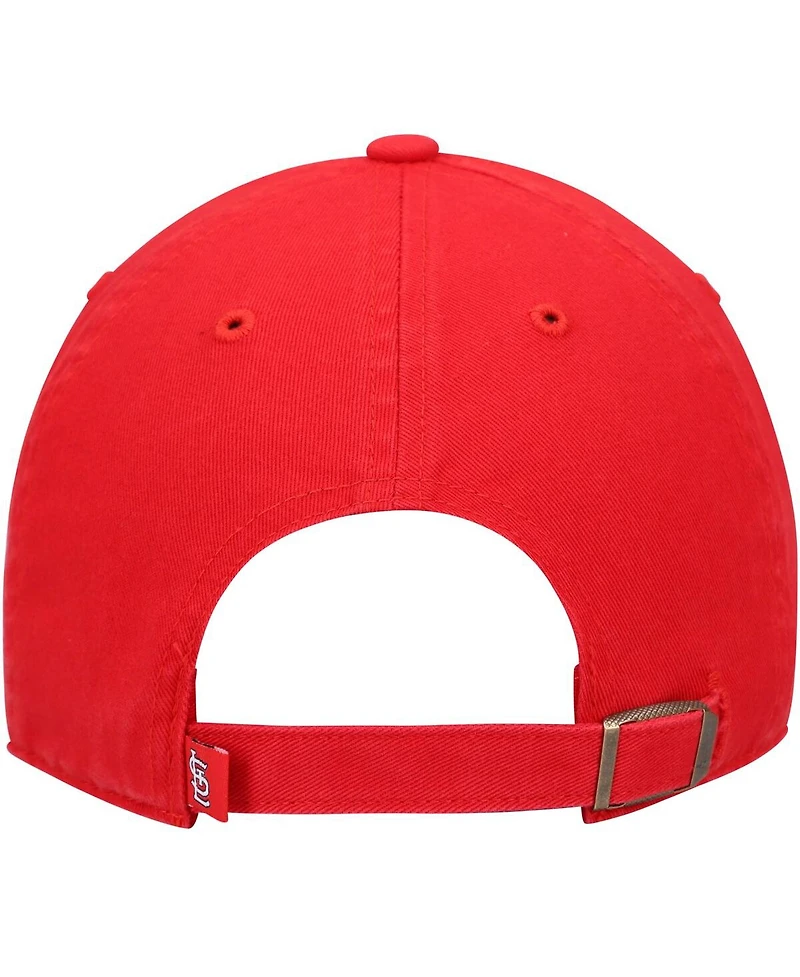 Big Boys '47 Brand Red St. Louis Cardinals Team Logo Clean Up Adjustable Hat