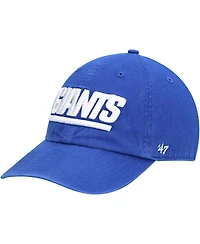 Men's '47 Royal New York Giants Clean Up Script Adjustable Hat