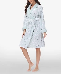 Ink+Ivy Women's Printed Plush Robe