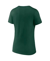Women's Fanatics Hunter Green Milwaukee Bucks Hometown Collection Brew City V-Neck T-shirt