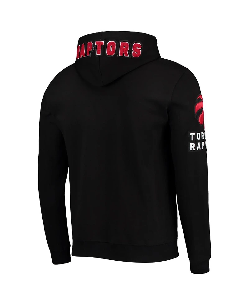 Men's Pro Standard Black Toronto Raptors Chenille Team Pullover Hoodie