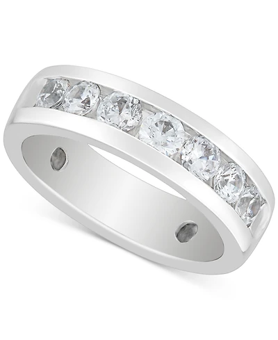Grown With Love Men's Lab Diamond Band (1-1/2 ct. t.w.) 10k White Gold