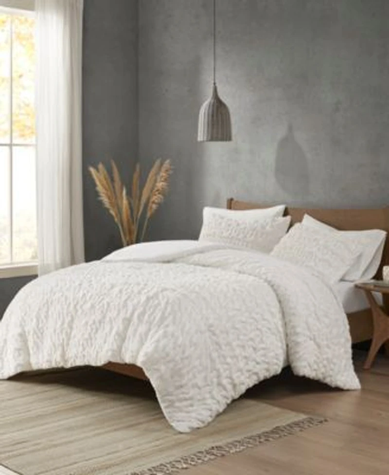 Madison Park Blair Ruched Faux Fur Comforter Sets