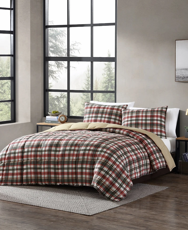 Eddie Bauer Astoria Microsuede Reversible Comforter Set, King