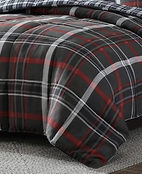 Closeout! Eddie Bauer Willow Plaid Microsuede Reversible Comforter Set