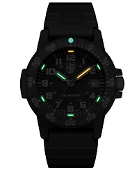 Luminox Women's Swiss Leatherback Sea Turtle Dive Black Rubber Strap Watch 39mm