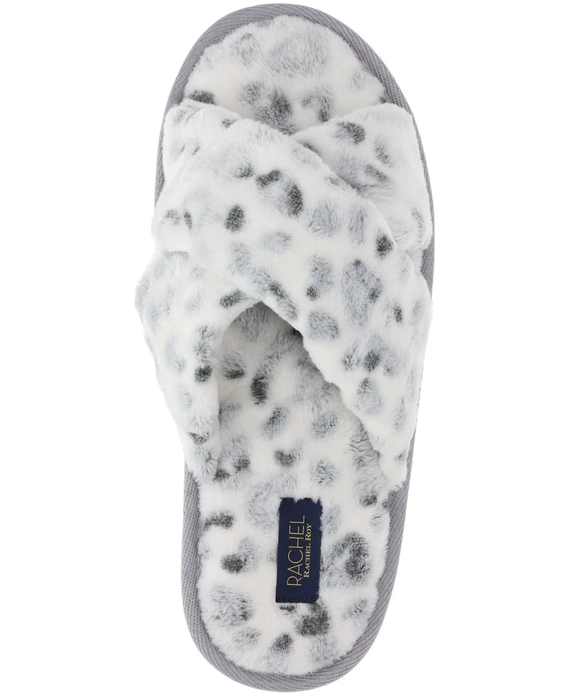 Rachel Rachel Roy Women's Gift Set with X-Band Plush Slipper and Cheetah Blanket Set