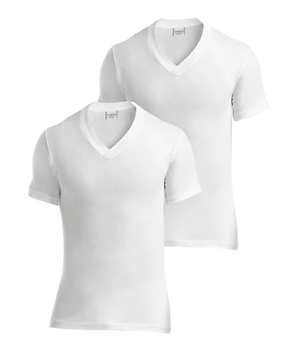 Stanfield's Men's Supreme Cotton Blend V-Neck Undershirts, Pack of 2