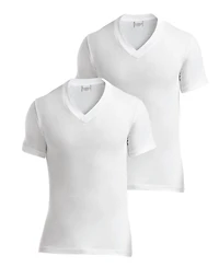 Stanfield's Men's Supreme Cotton Blend V-Neck Undershirts, Pack of 2