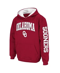 Colosseum Youth Boys Oklahoma Sooners 2-Hit Team Pullover Hoodie