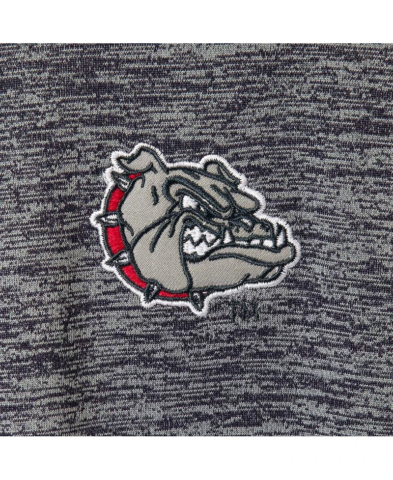 Men's Colosseum Heathered Navy Gonzaga Bulldogs Down Swing Raglan Polo Shirt