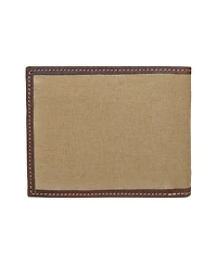 Lucky Brand Men's Canvas with Leather Trim Bifold Wallet