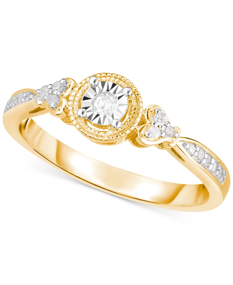 Diamond Promise Ring (1/10 ct. t.w.) 14k Gold-Plated Sterling Silver