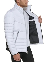 Kenneth Cole Men's Mixed Quilted Puffer Jacket
