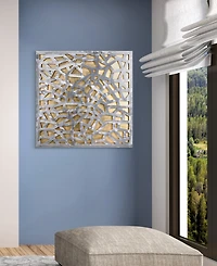 Empire Art Direct Enigma Polished Steel Leaf 3D Abstract Metal Wall Art
