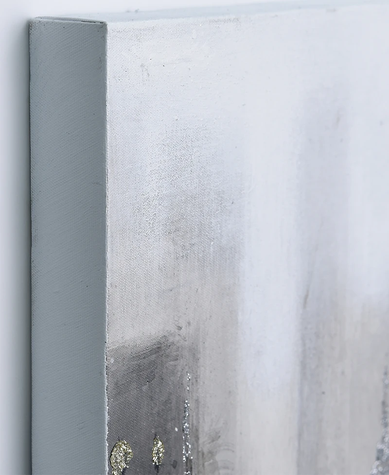 Empire Art Direct Foggy City Textured Metallic Hand Painted Canvas Wall Art, 30" x 40"