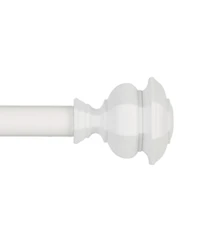 Lauren Ralph Welford 1" Adjustable Window Curtain Rod and Finial 23 Piece Set, 66"-120"