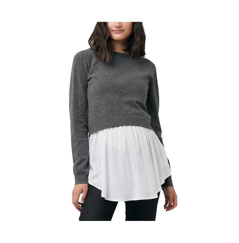 Ripe Maternity Maternity Sandy Detachable Nursing Knit Charcoal Marle